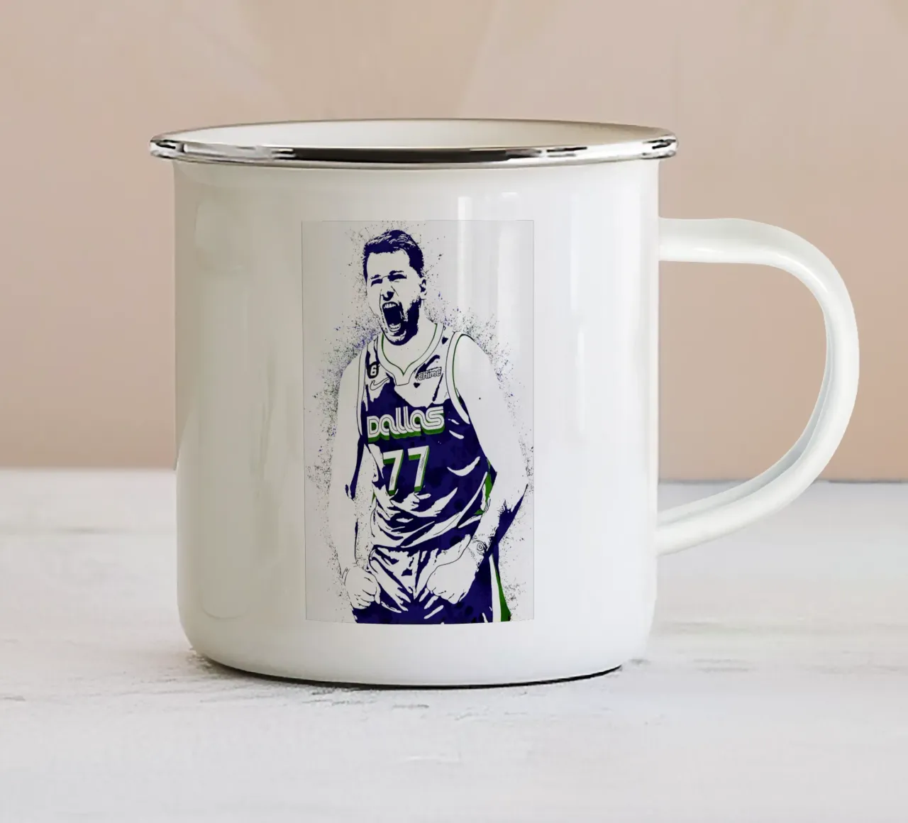 Luka Doncic enamel mug by tenten