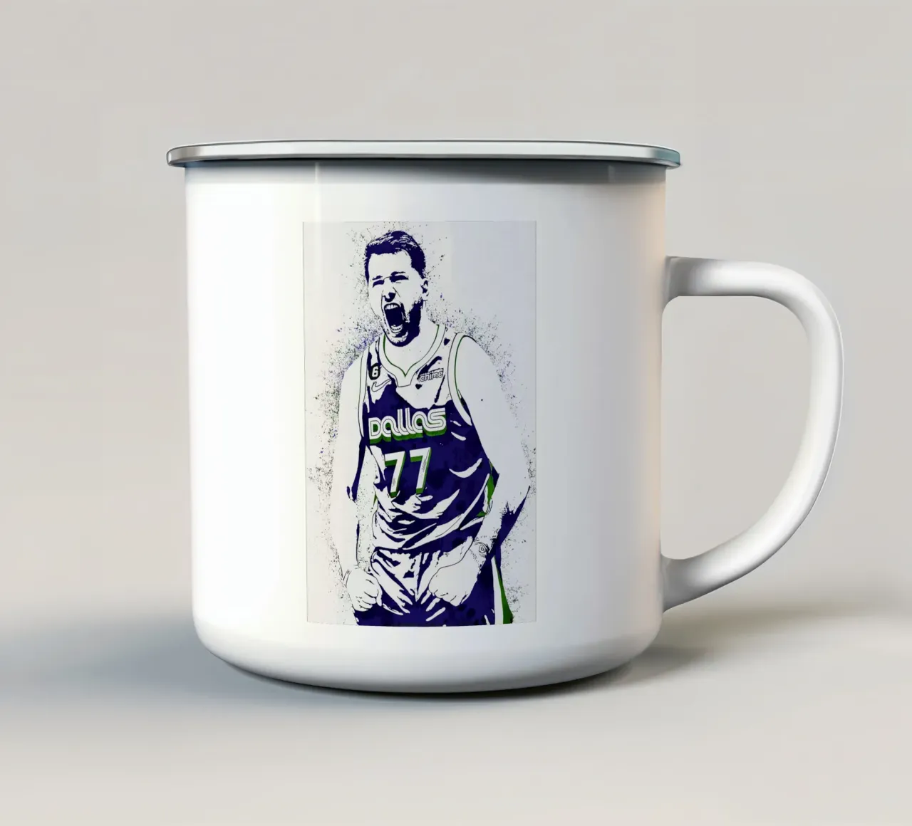 Luka Doncic enamel mug by tenten