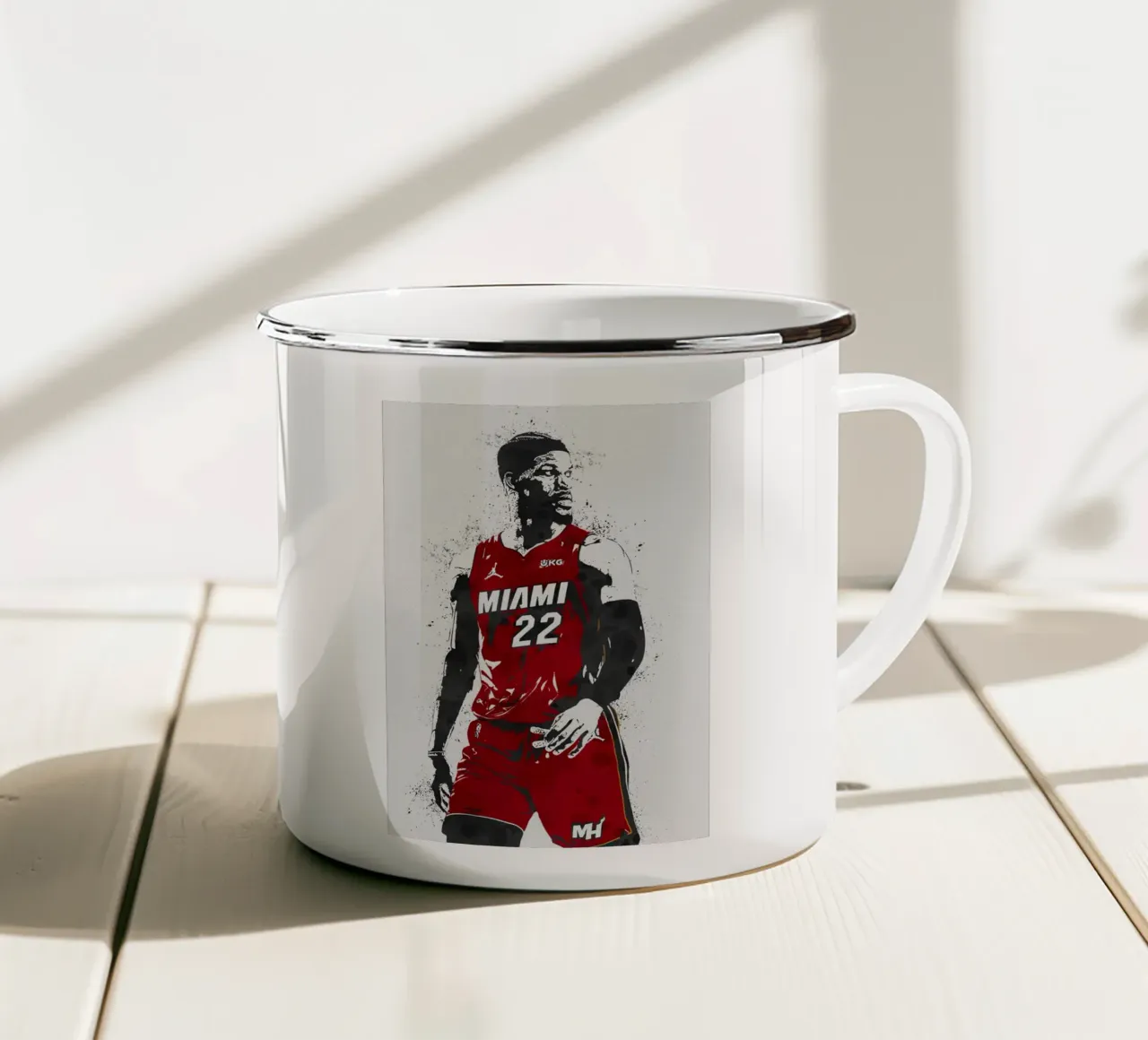 marbleJimmy Butler Miami Heat tazza in smalto da tenten