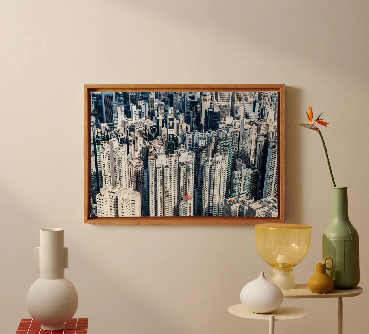 Skyscrapers of Hongkong tela con Cornice a cassetta da Mathias Remmling Photography