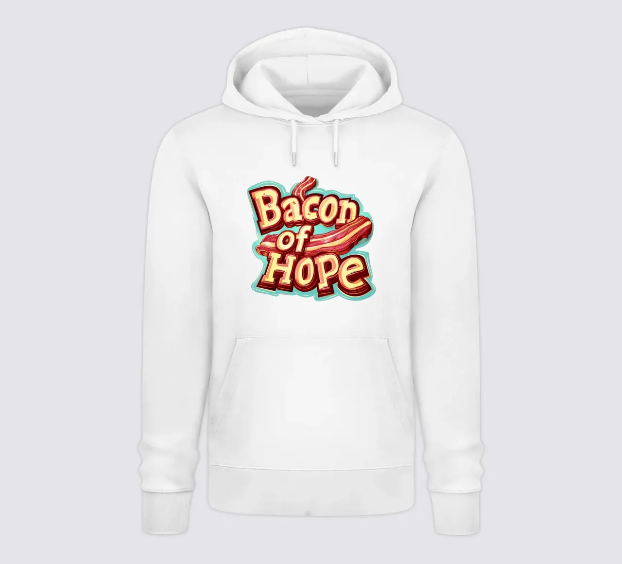 Slogan "Bacon of hope felpa con cappuccio da Carinaprint