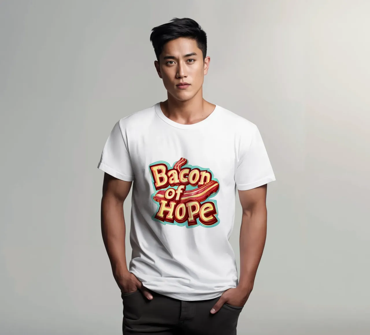 Slogan du bacon de l'espoir t-shirt de Carinaprint