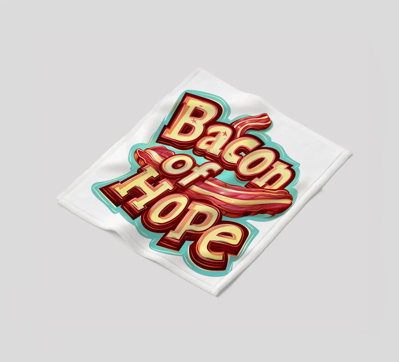 Slogan "Bacon of hope coperta in pile da Carinaprint