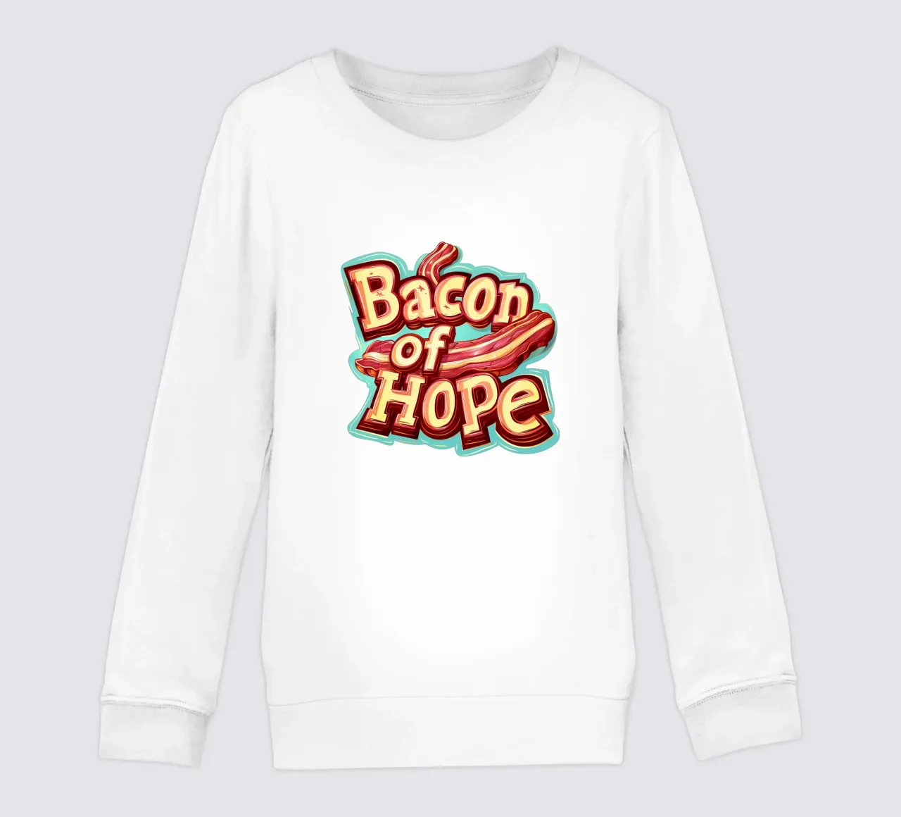 Slogan "Bacon of hope felpa bambino da Carinaprint