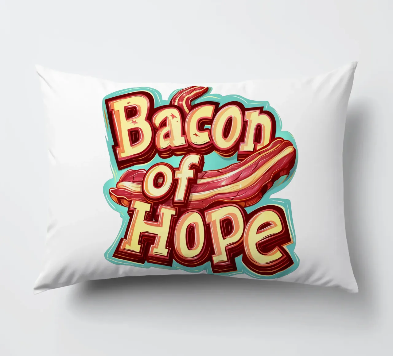 Slogan "Bacon of hope cuscino da Carinaprint