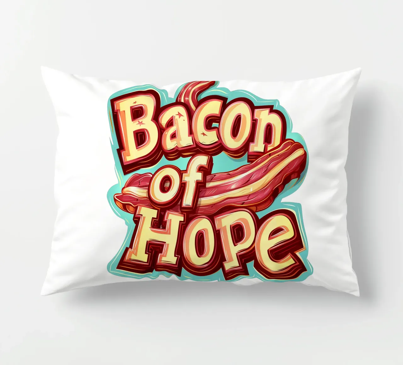 Slogan "Bacon of hope cuscino da Carinaprint