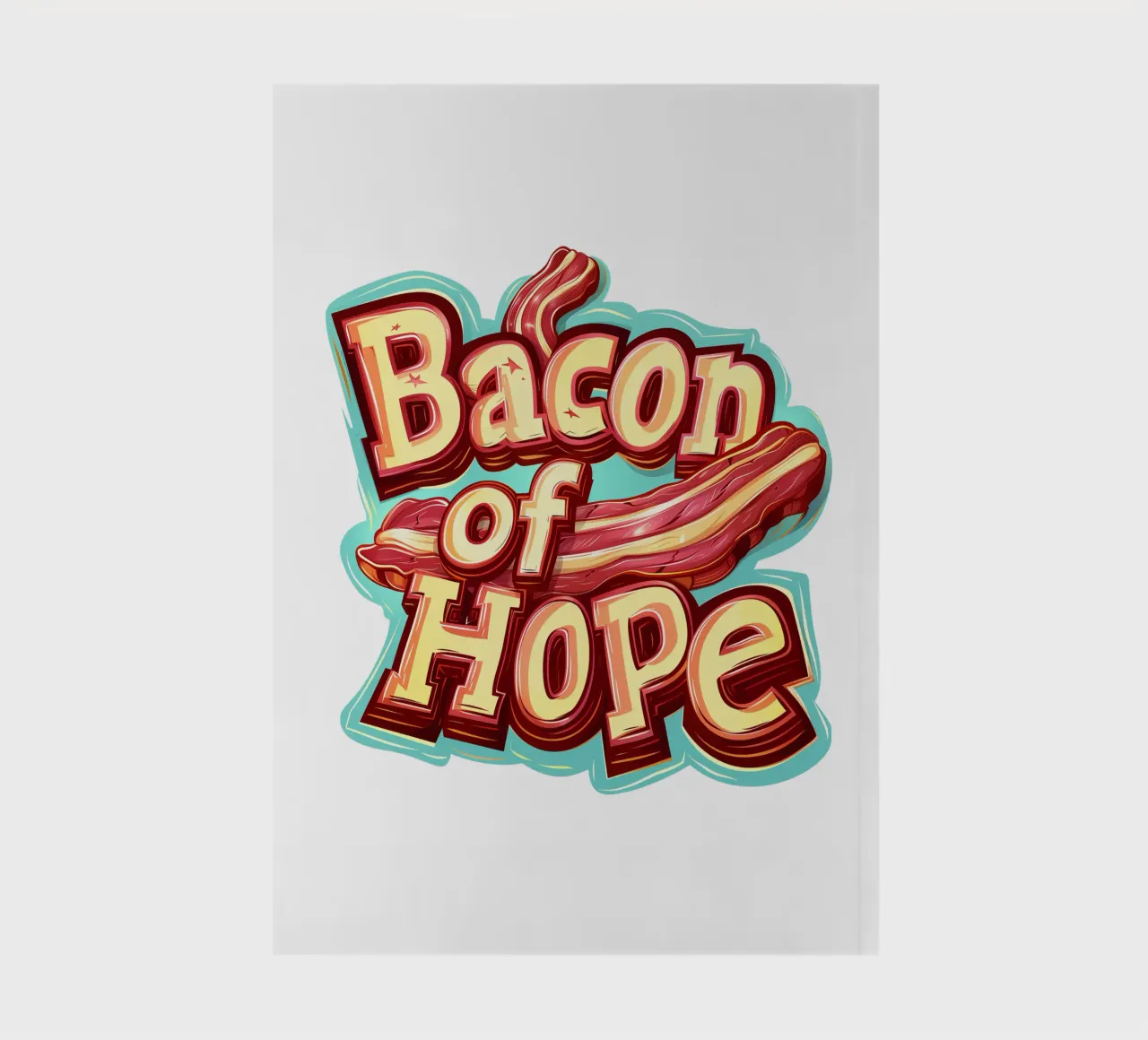 Bacon of hope slogan notebook by Carinaprint