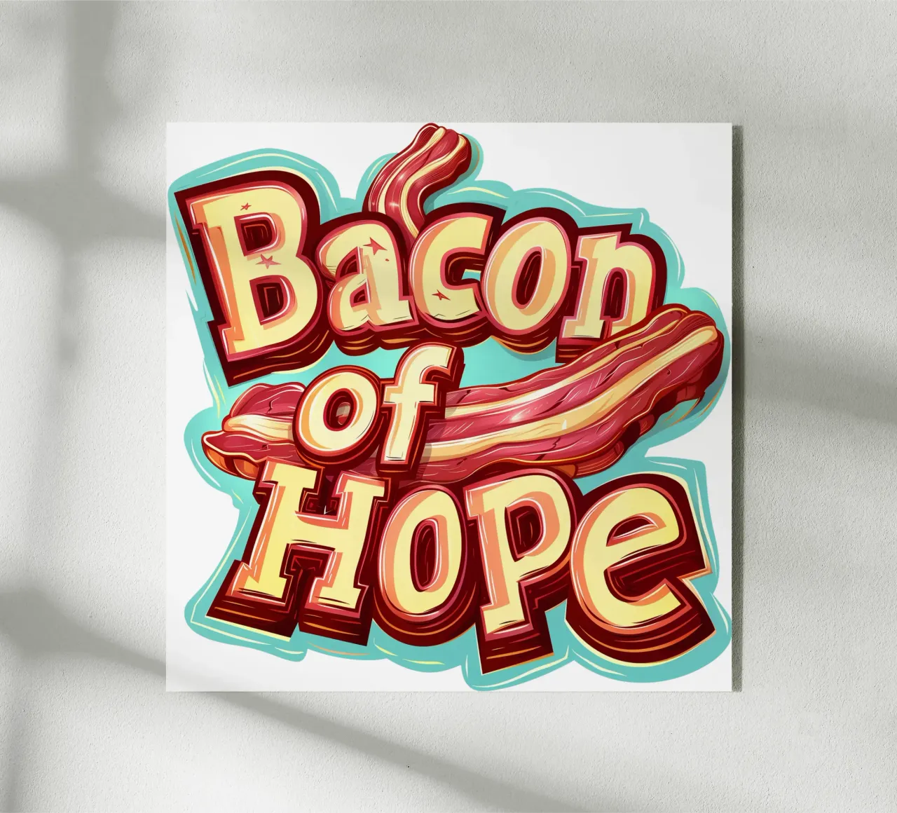 Slogan "Bacon of hope plexiglass da Carinaprint