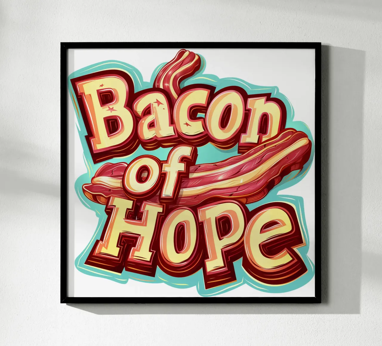Slogan "Bacon of hope carta hahnemühle da Carinaprint