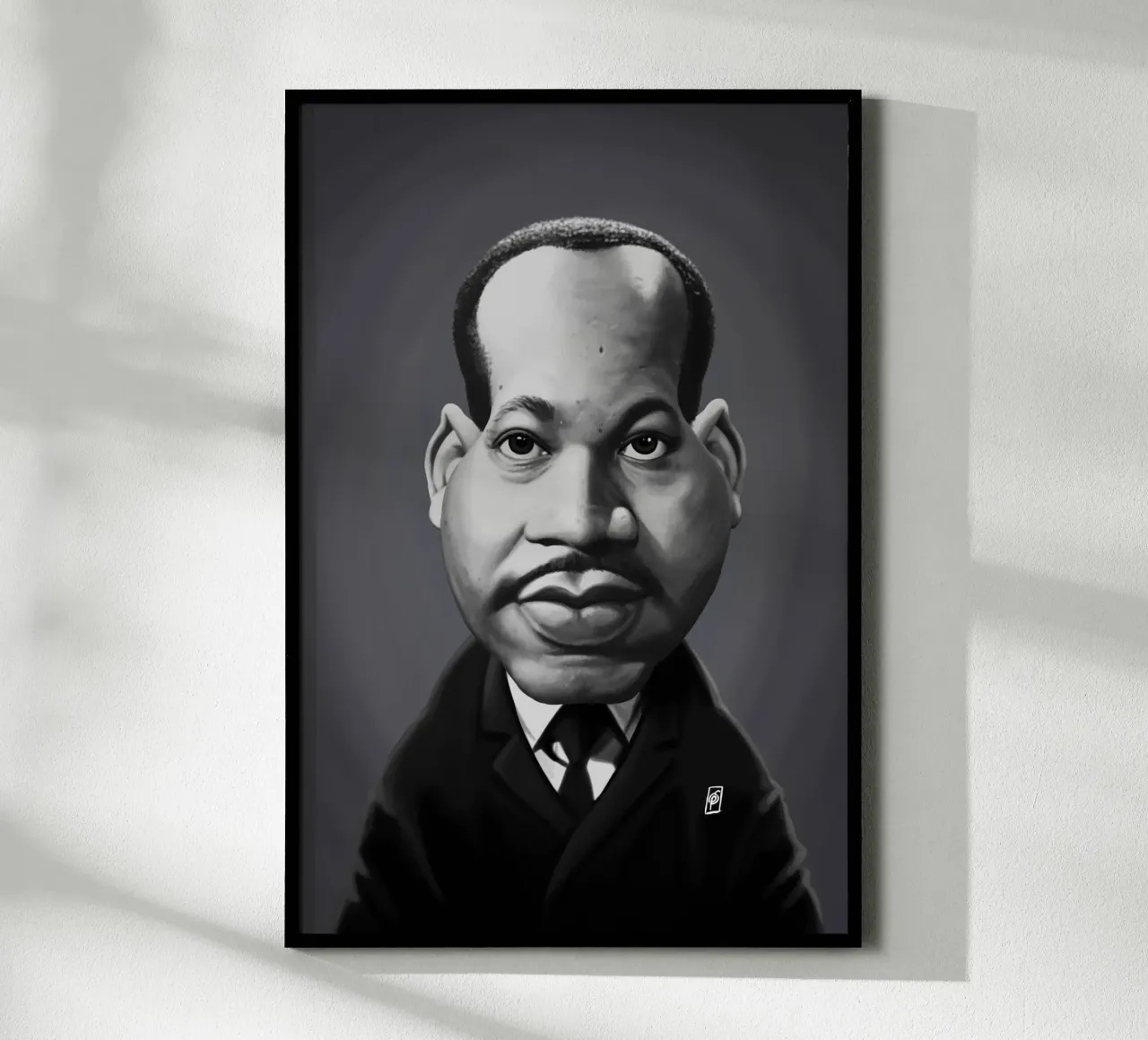 Martin Luther King poster con telaio in legno da Rob Art | Illustration
