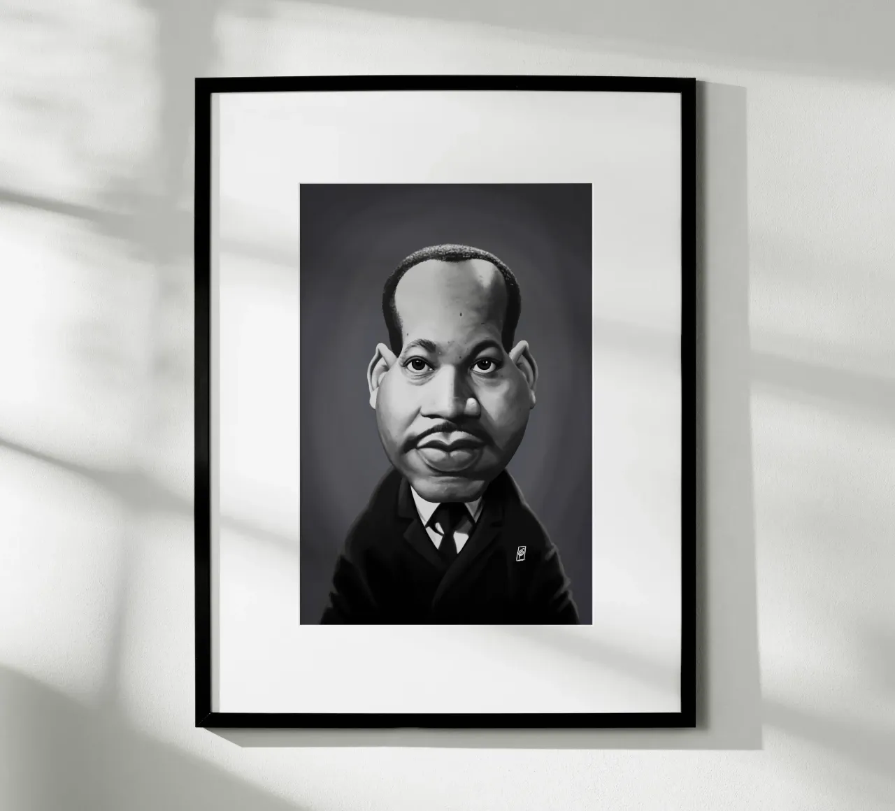 Martin Luther King poster con telaio in legno da Rob Art | Illustration