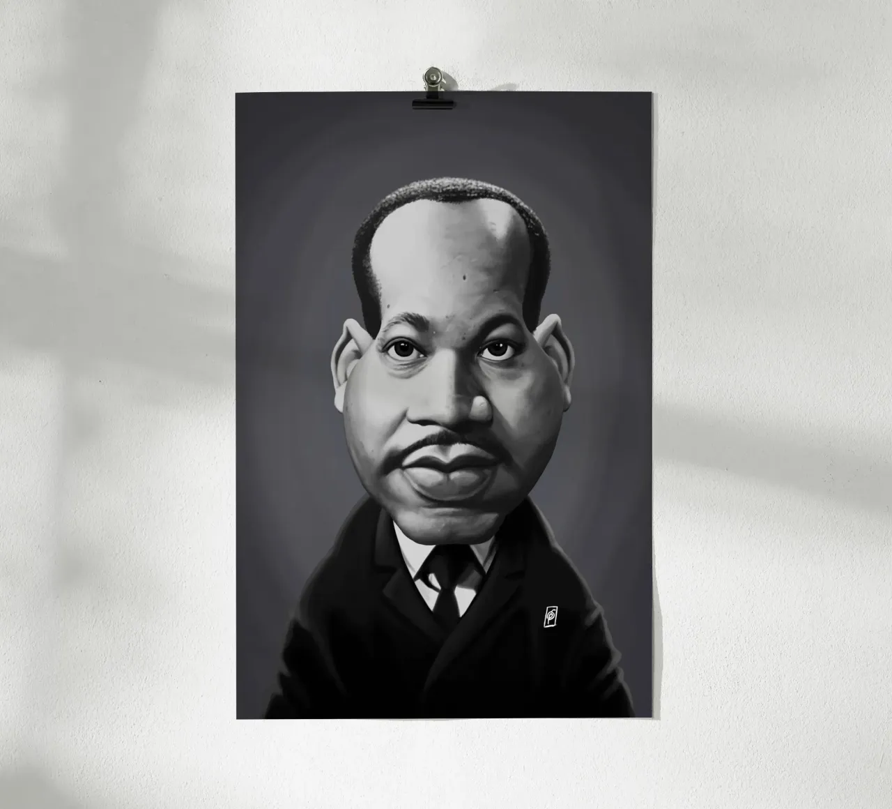 Martin Luther King poster con telaio in legno da Rob Art | Illustration