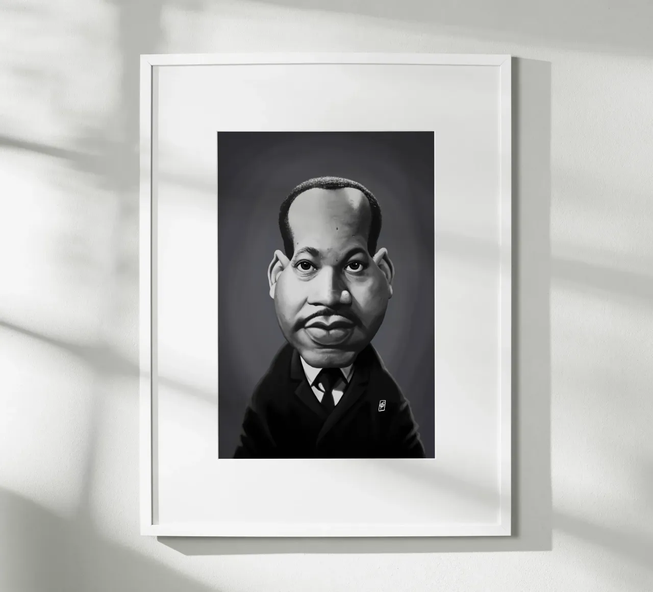 Martin Luther King poster con telaio in legno da Rob Art | Illustration