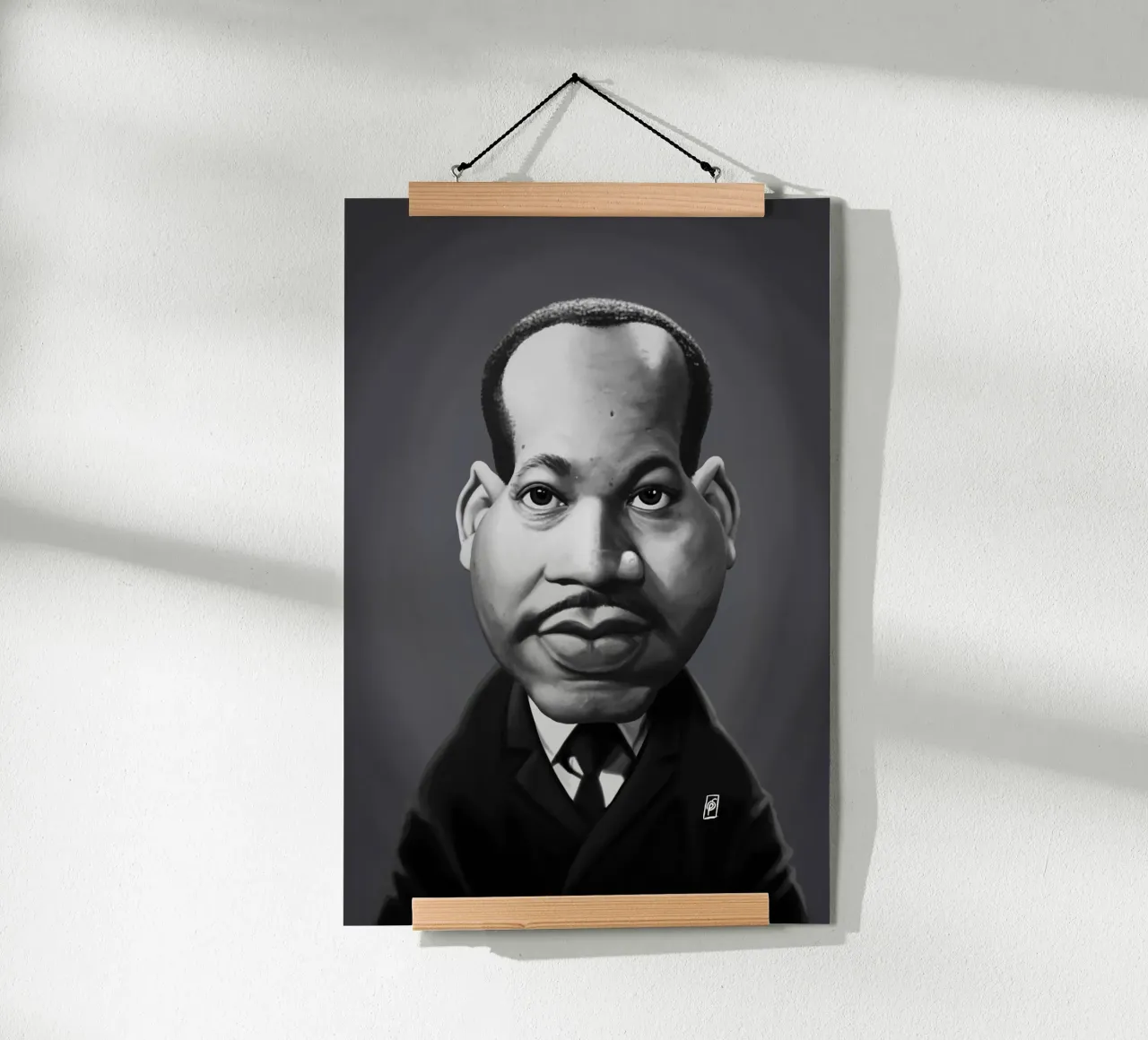 Martin Luther King poster con telaio in legno da Rob Art | Illustration