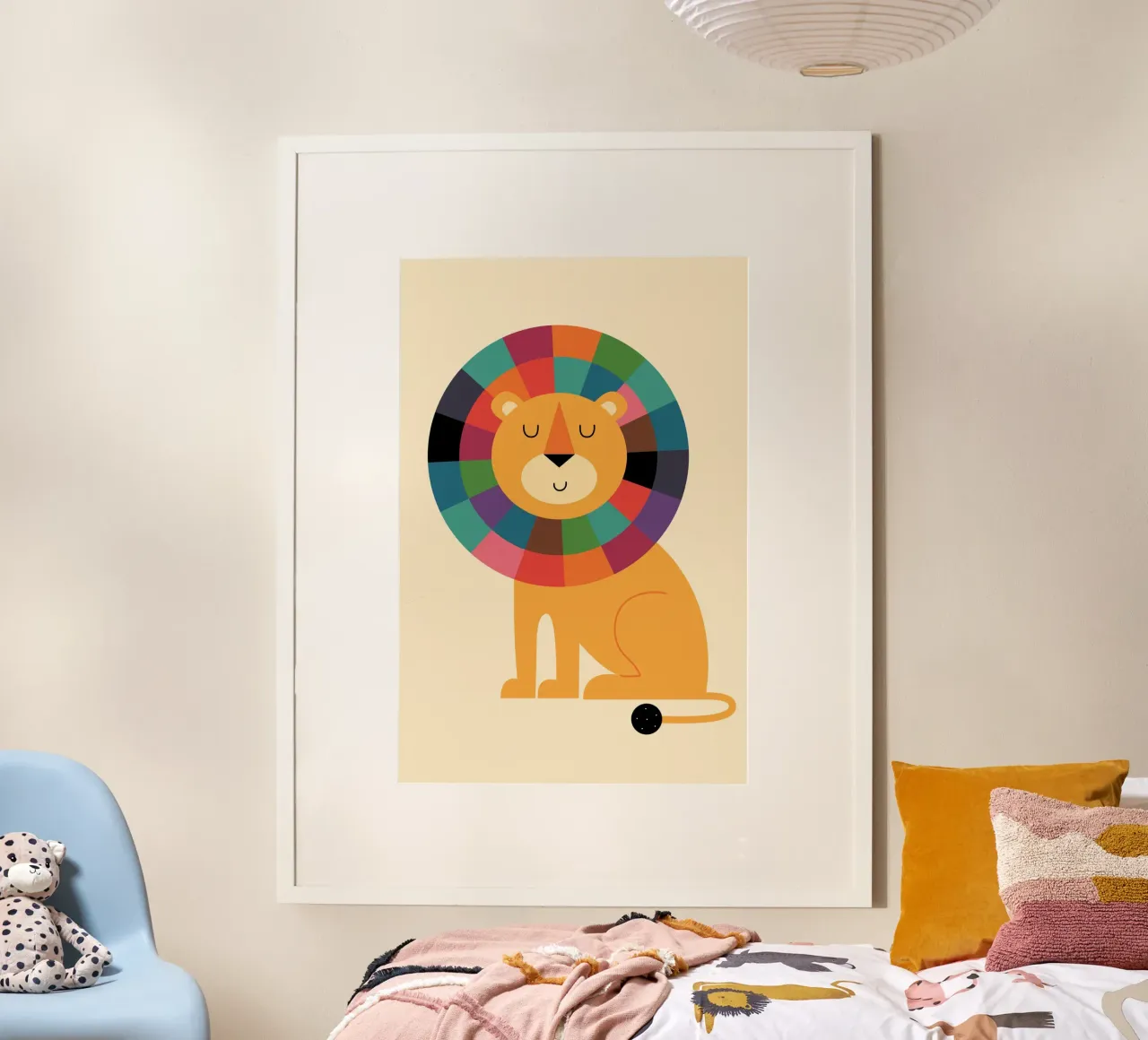 Herr Zuversicht Poster mit Holzrahmen von Andy Westface