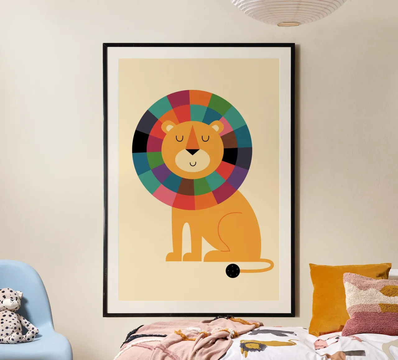 Herr Zuversicht Poster mit Holzrahmen von Andy Westface