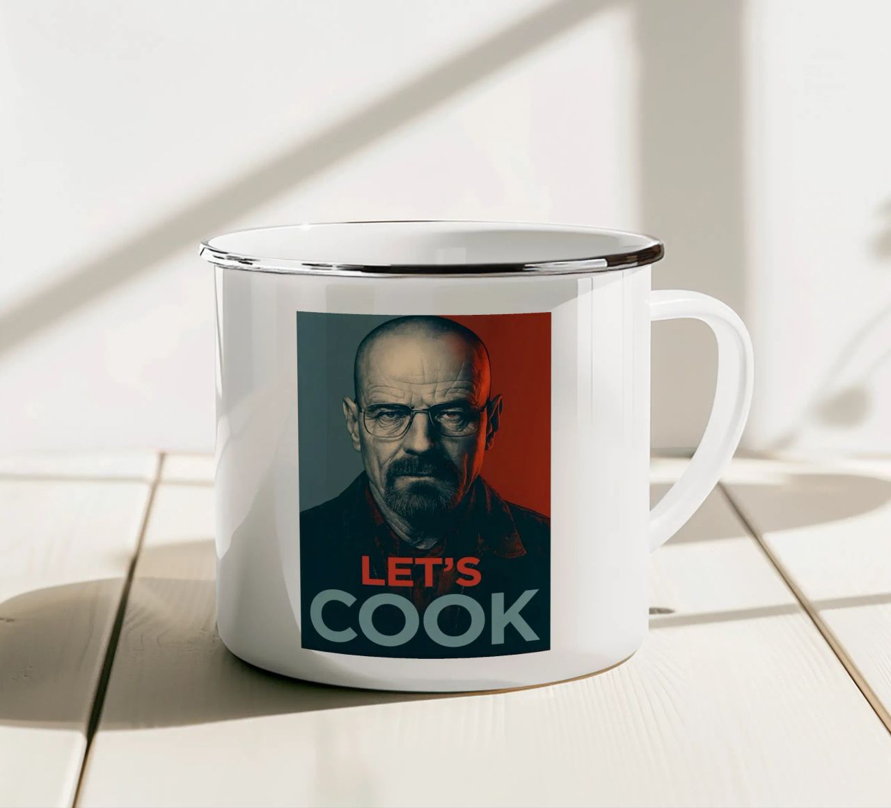 Walter White Let's Cook Art tazza in smalto da Lootprint