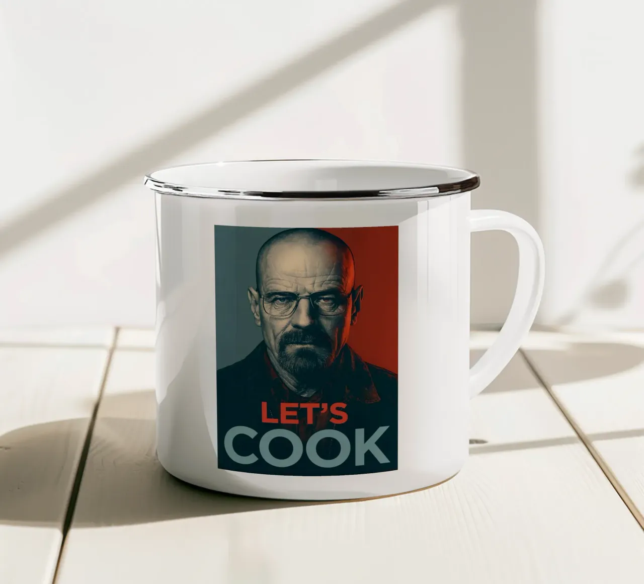 Walter White Let's Cook Art tazza in smalto da Lootprint