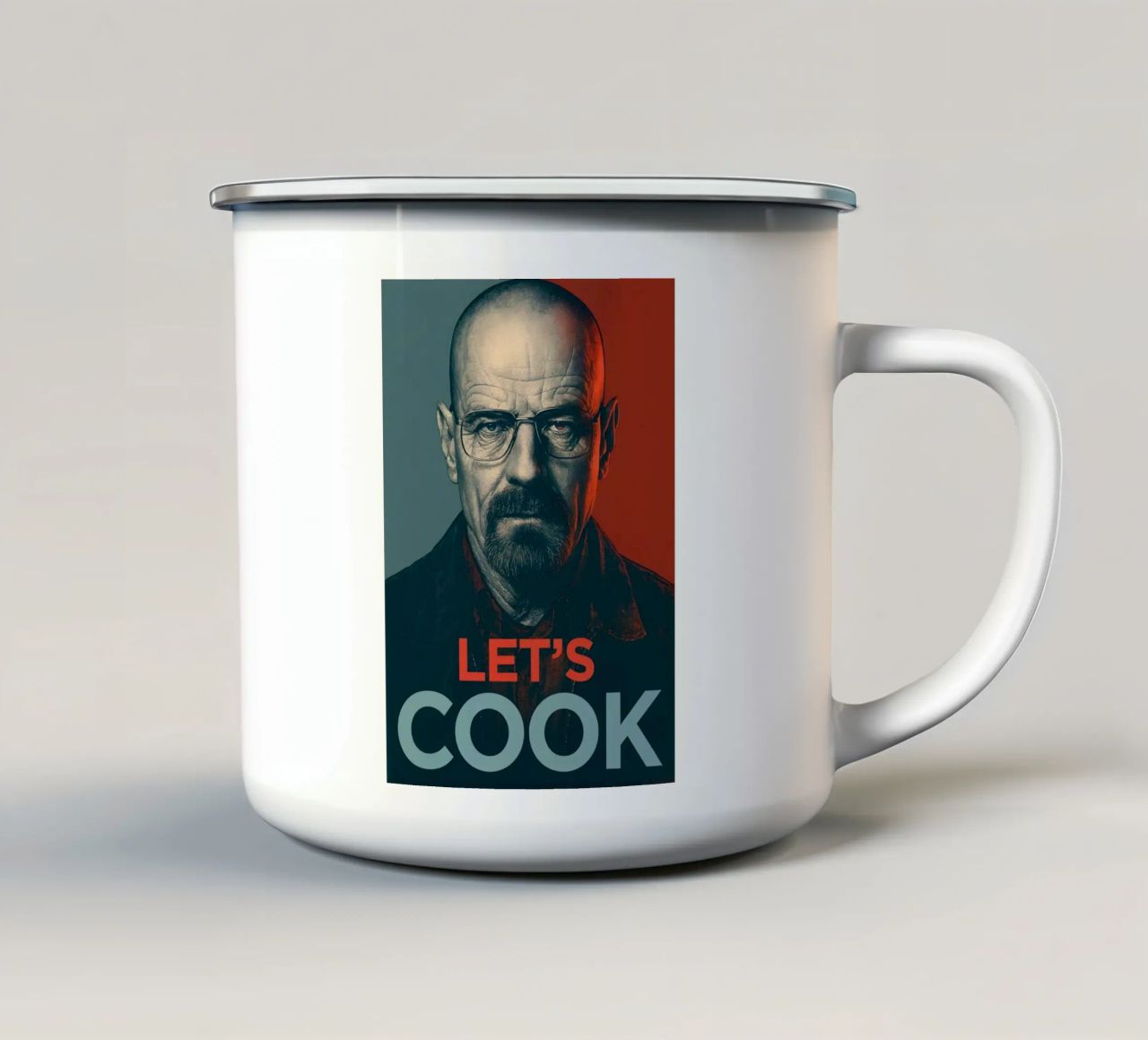Walter White Let's Cook Art tazza in smalto da Lootprint