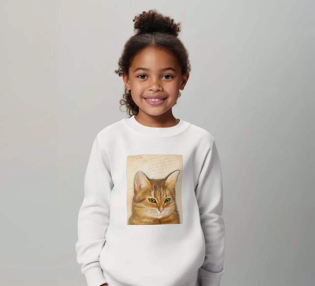 Katze Goldie felpa bambino da Happy 😃 Art 🎨 by Christine Schnoell