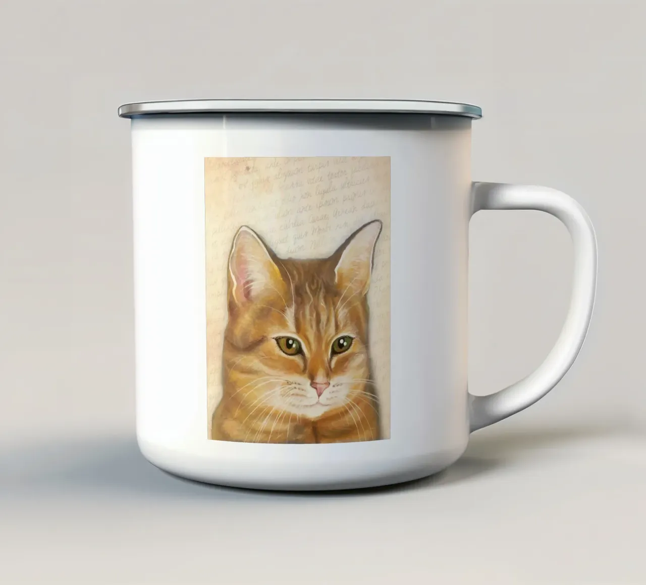 Katze Goldie tazza in smalto da Happy 😃 Art 🎨 by Christine Schnoell