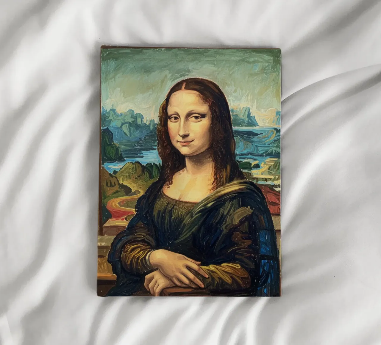 Modern Mona Lisa notebook by Art Center