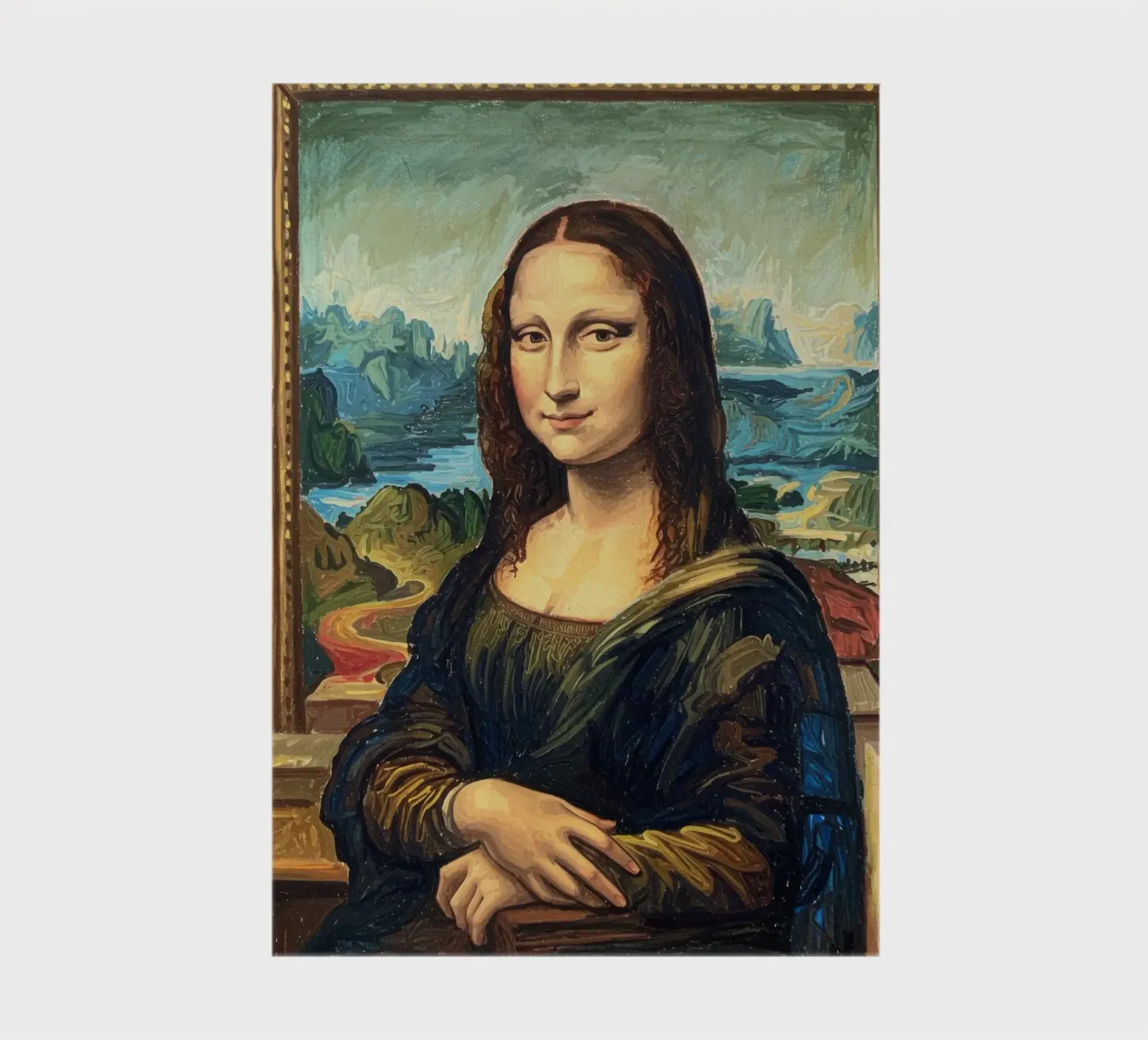 Modern Mona Lisa notebook by Art Center