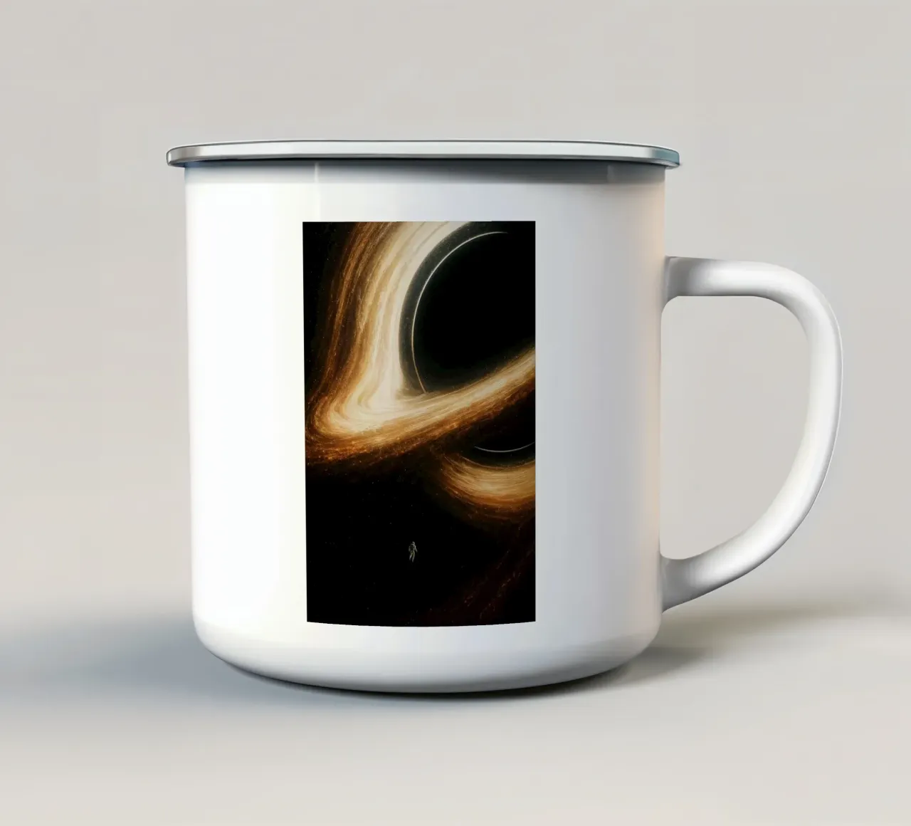 Interstellar Black Hole Gargantua tazza in smalto da Lootprint