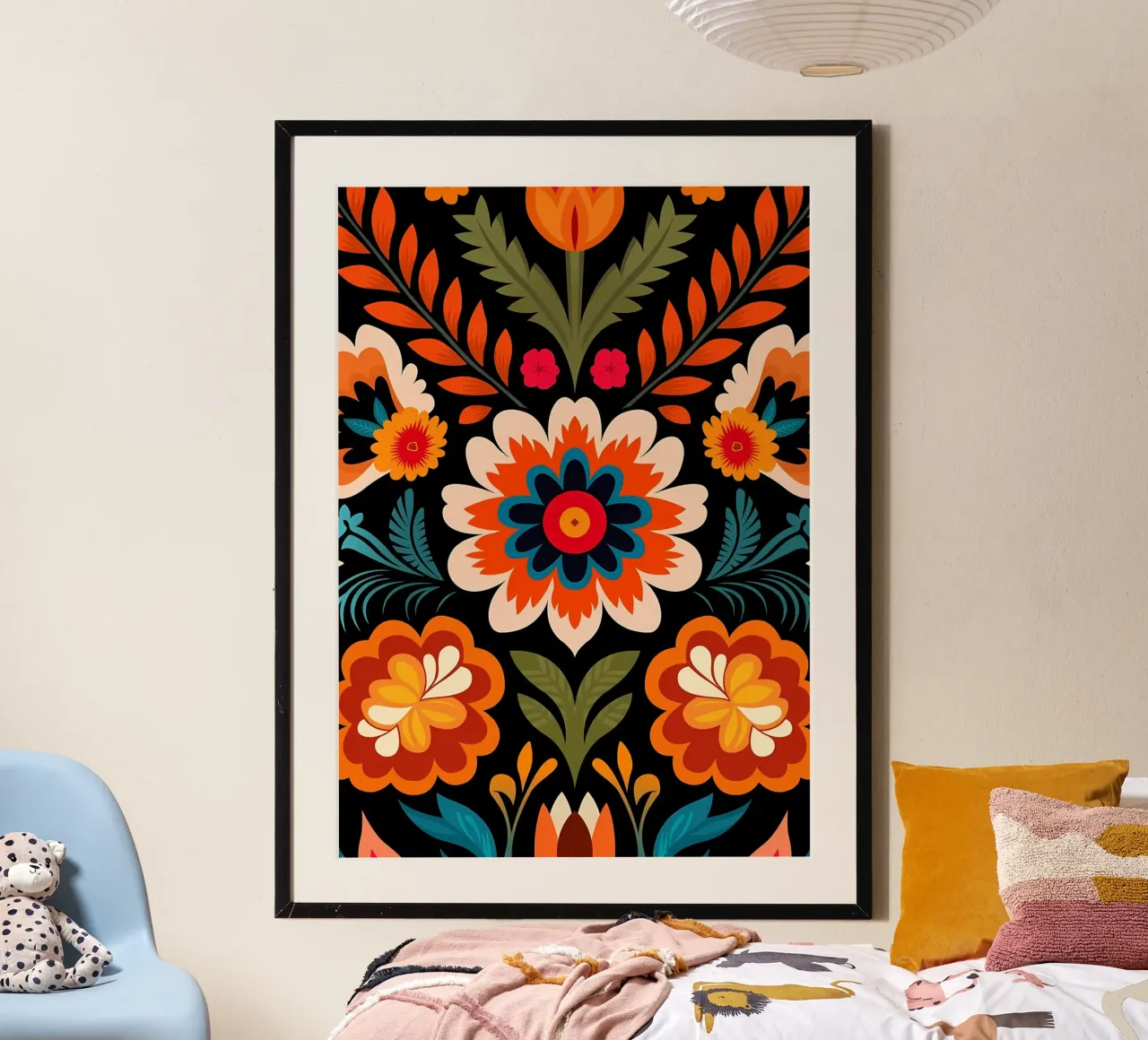 Estetica Fiori d'epoca Retro Arte floreale colorata poster da diedrich