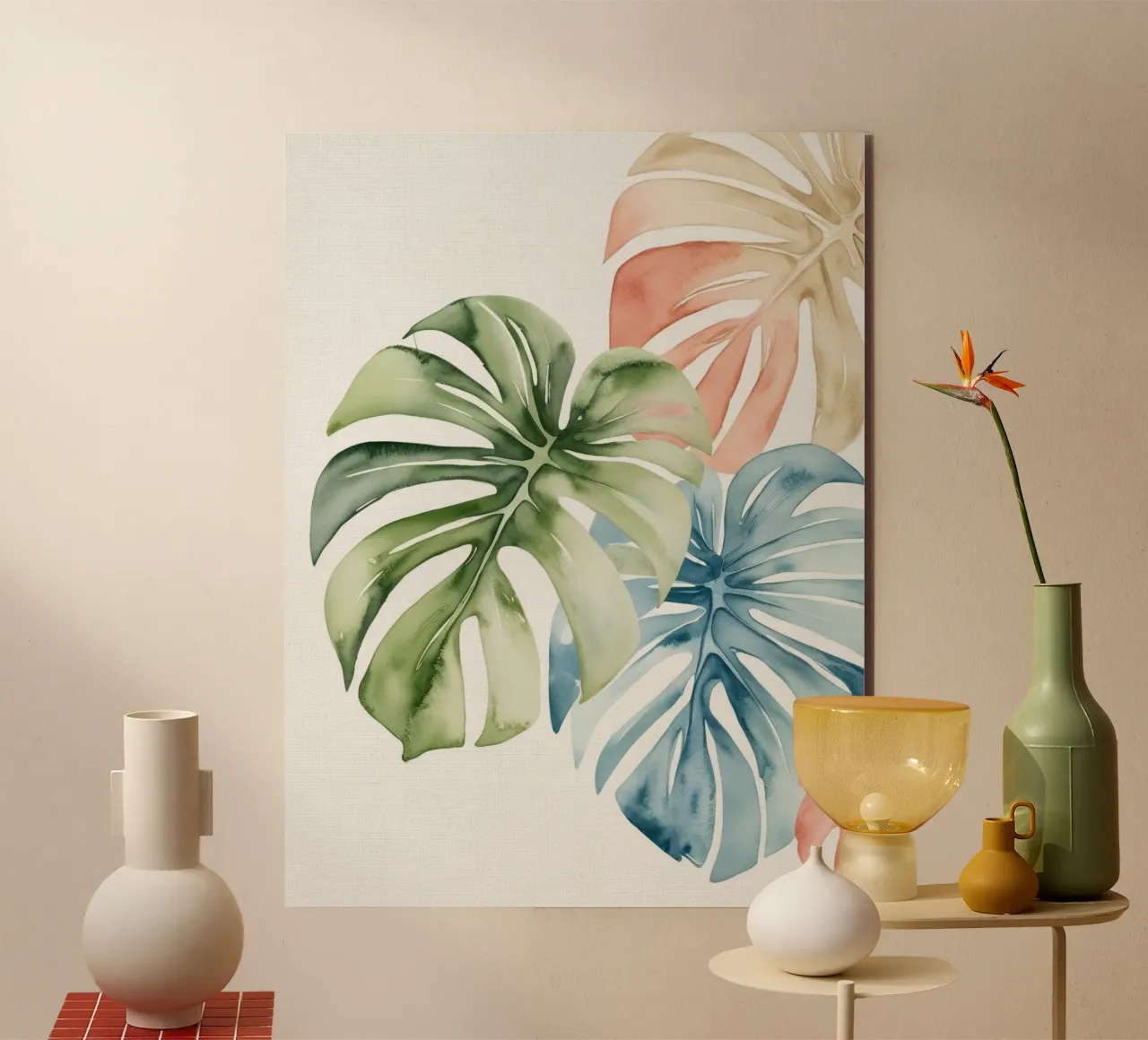 Monstera Magic alluminio dibond da Artsy Vibes