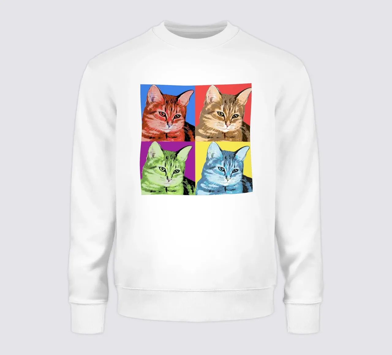 Pop-Art Cats 😻 felpa da Happy 😃 Art 🎨 by Christine Schnoell