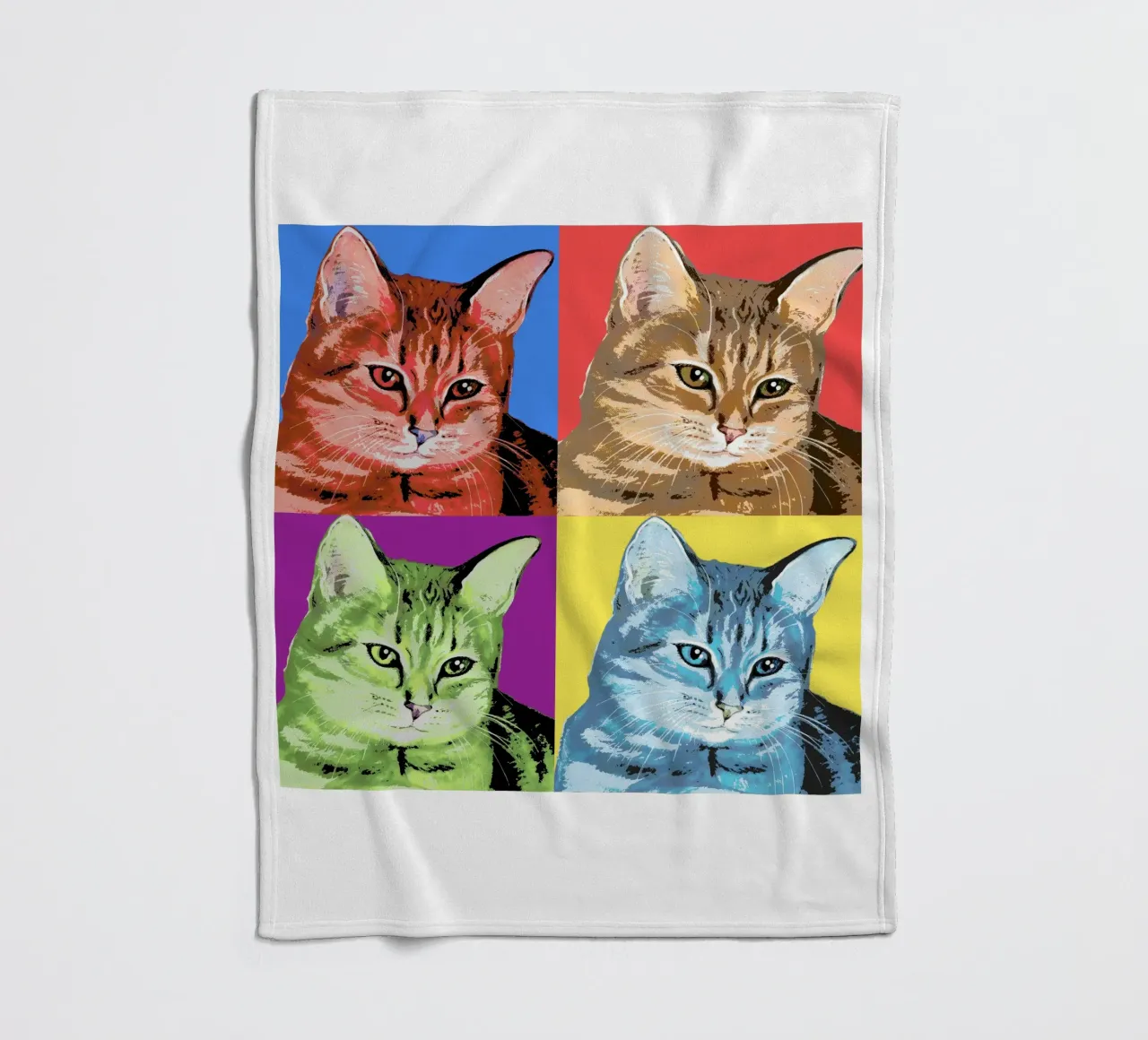 Pop-Art Cats 😻 coperta in pile da Happy 😃 Art 🎨 by Christine Schnoell