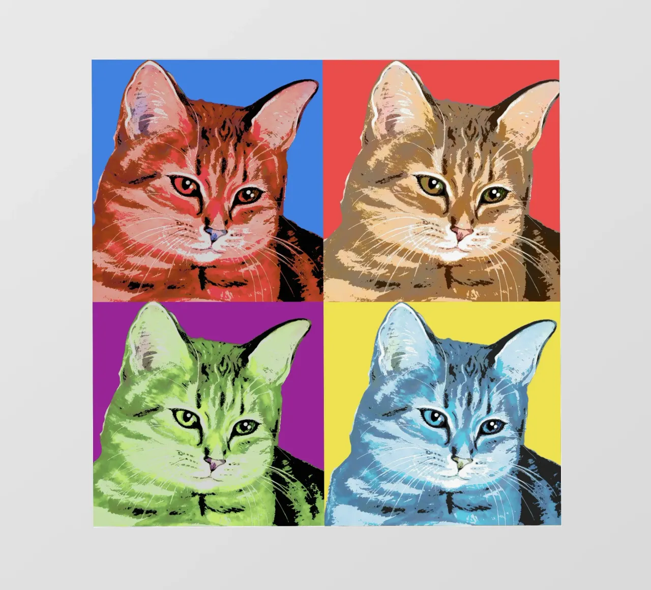 Pop-Art Cats 😻 telo in pvc da Happy 😃 Art 🎨 by Christine Schnoell