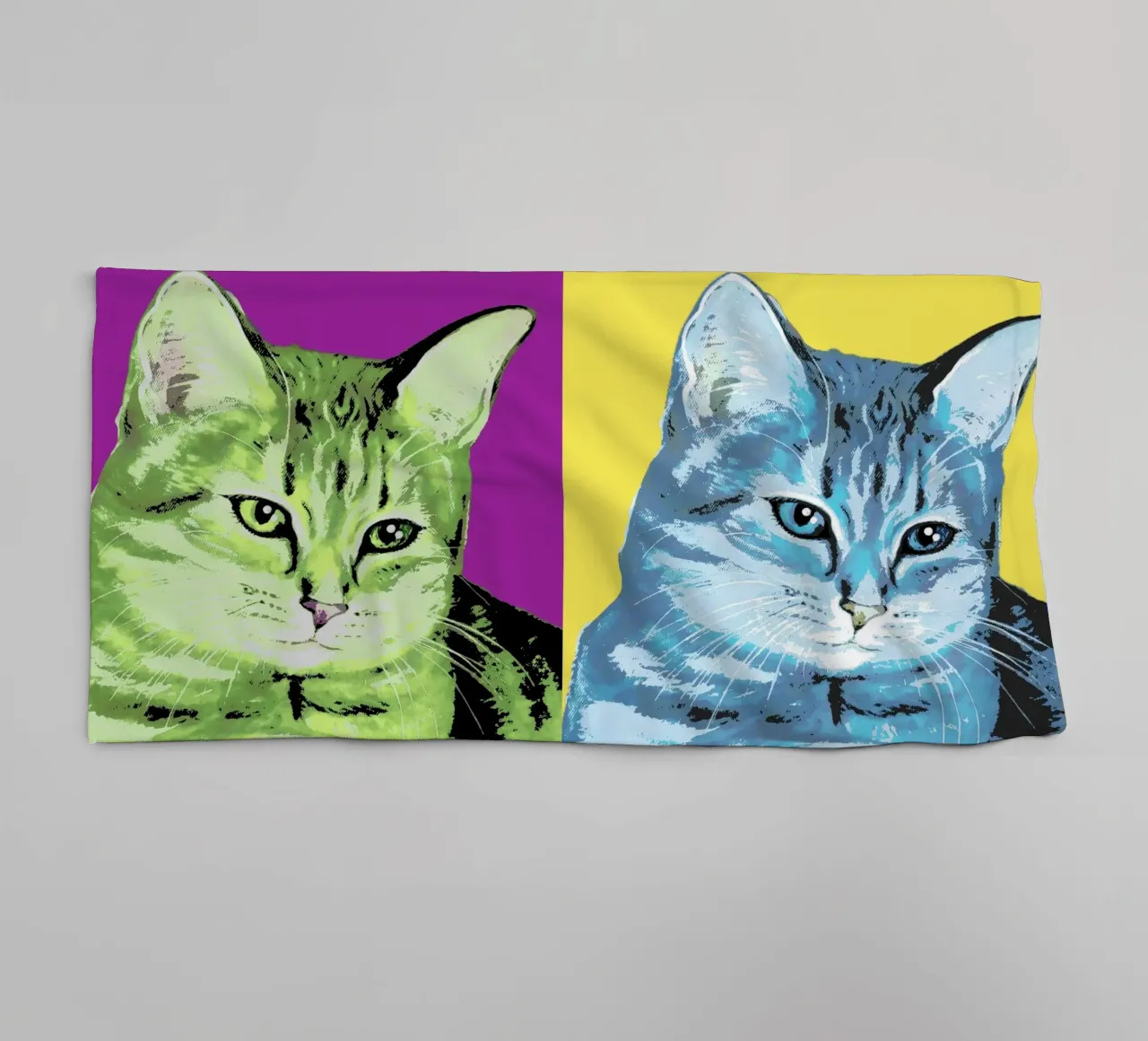 Pop-Art Cats 😻 asciugamano da bagno da Happy 😃 Art 🎨 by Christine Schnoell