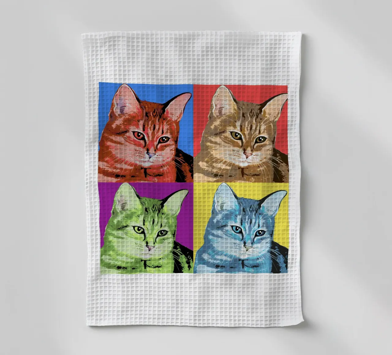 Pop-Art Cats 😻 canovaccio da cucina da Happy 😃 Art 🎨 by Christine Schnoell