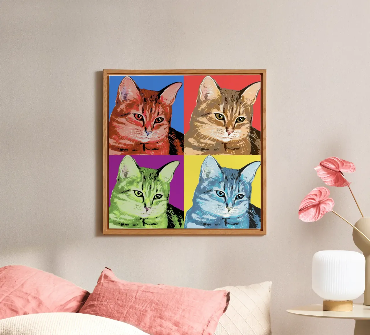 Pop-Art Cats 😻 alluminio dibond da Happy 😃 Art 🎨 by Christine Schnoell