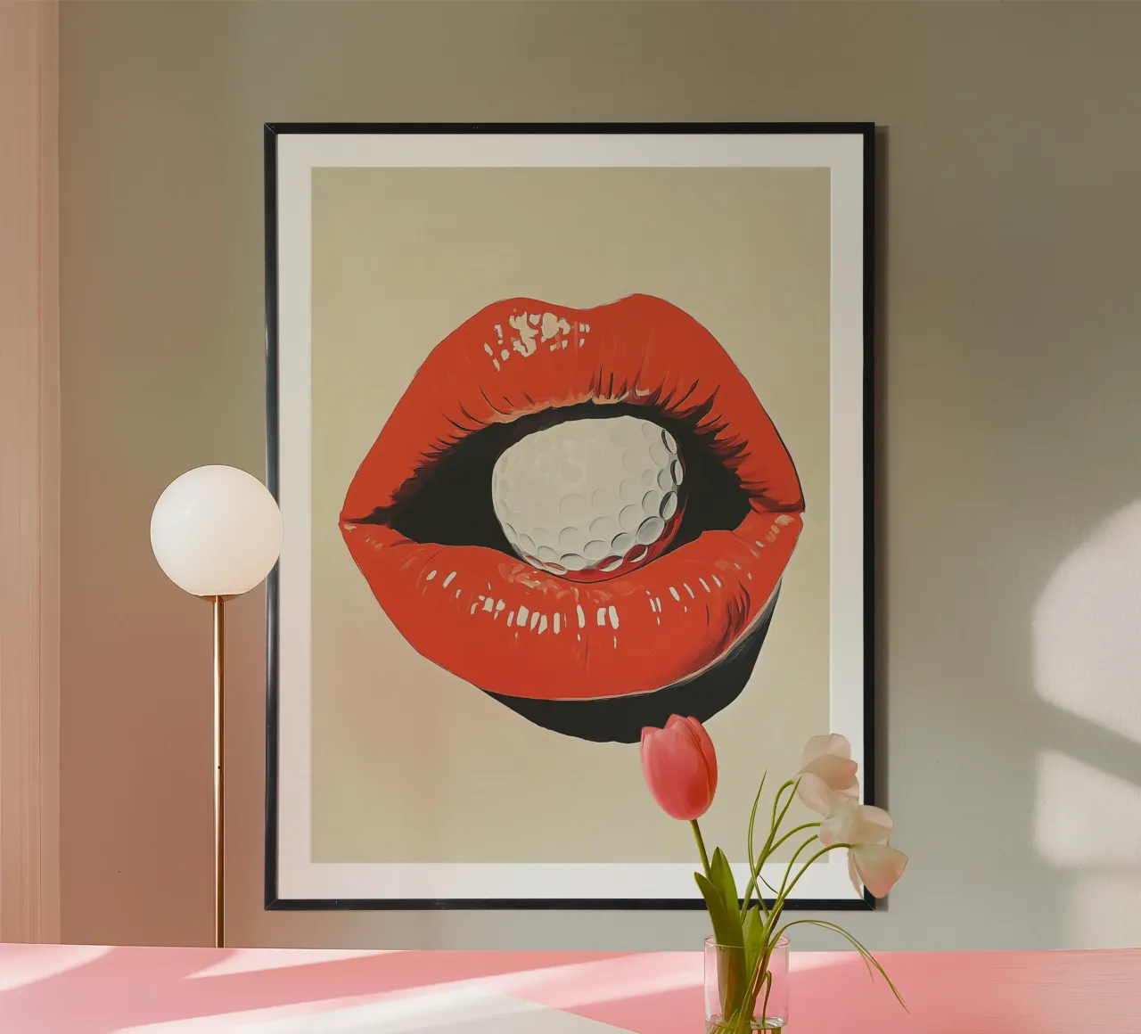 Dopamine Decor Golf Lover Trendy Pop Art Decor poster con telaio in legno da Farlane