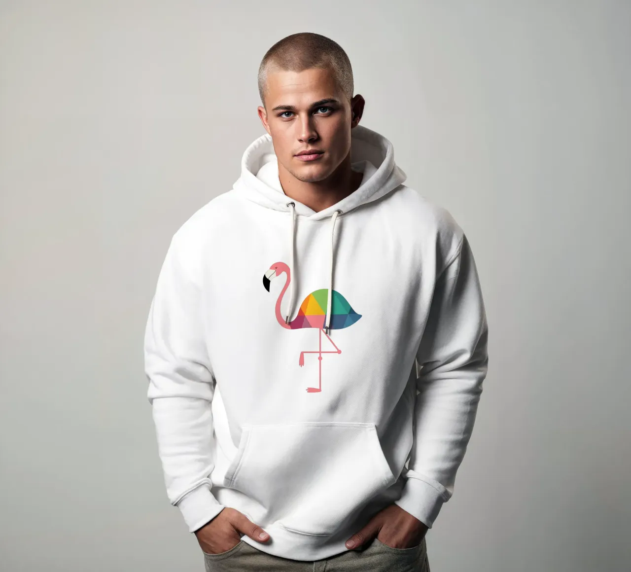 Fenicottero arcobaleno felpa con cappuccio da Andy Westface