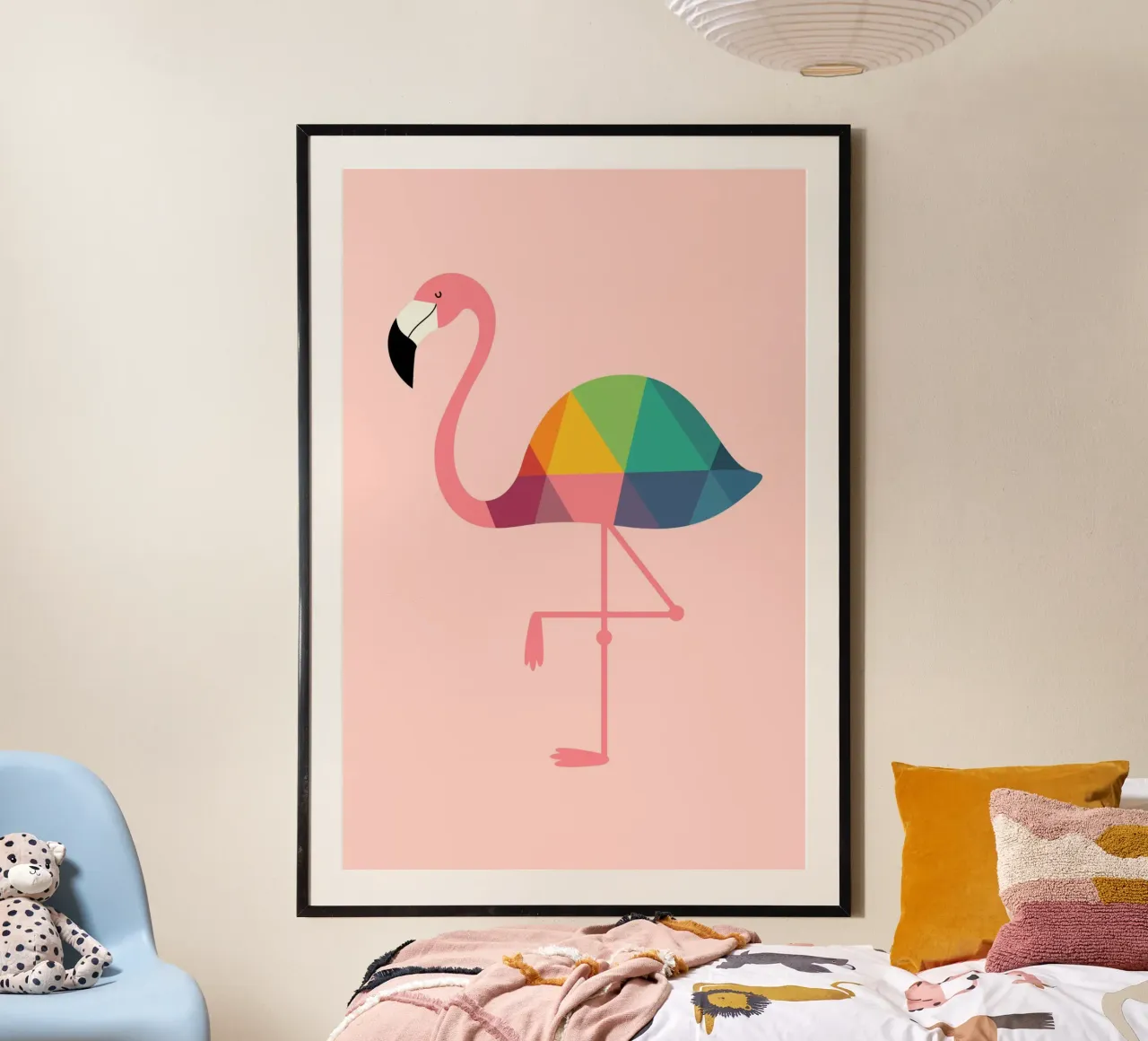 Regenbogen Flamingo Poster von Andy Westface
