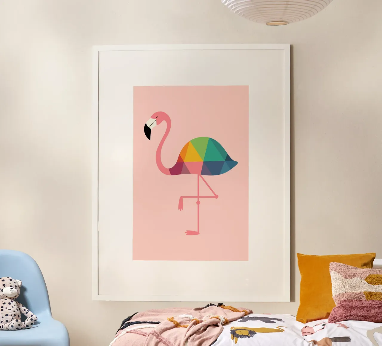 Regenbogen Flamingo Poster von Andy Westface