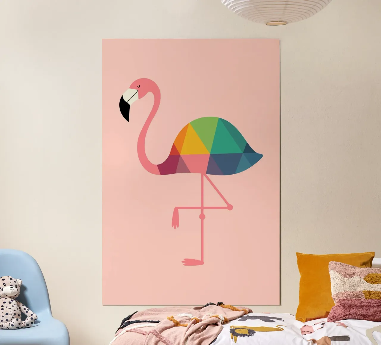 Regenbogen Flamingo Poster von Andy Westface