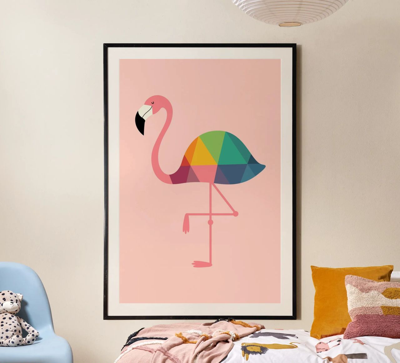 Flamant arc-en-ciel poster de Andy Westface