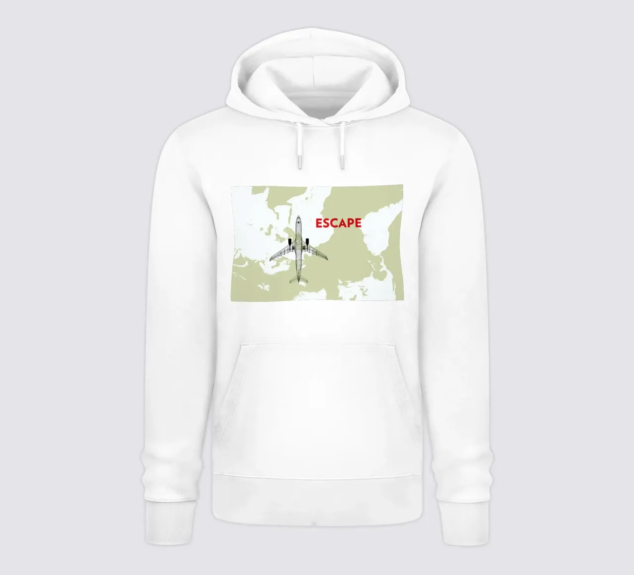 Escape Air Travel Map felpa con cappuccio da Marc Schulthess