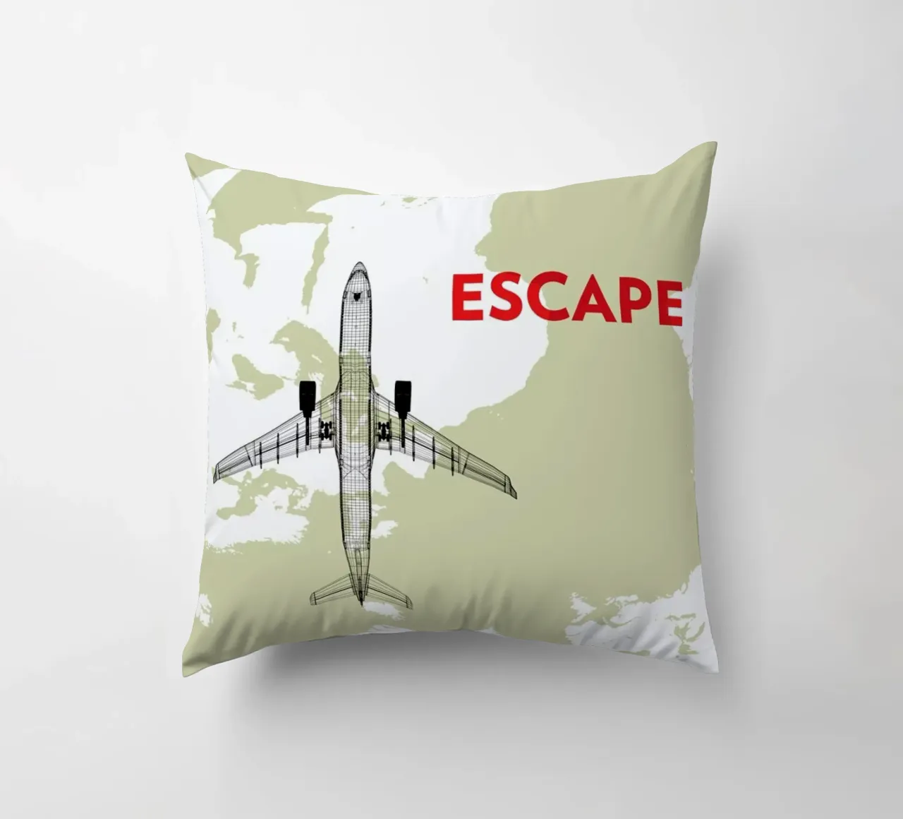 Escape Air Travel Map cuscino da Marc Schulthess