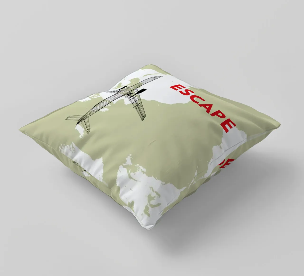 Escape Air Travel Map cuscino da Marc Schulthess