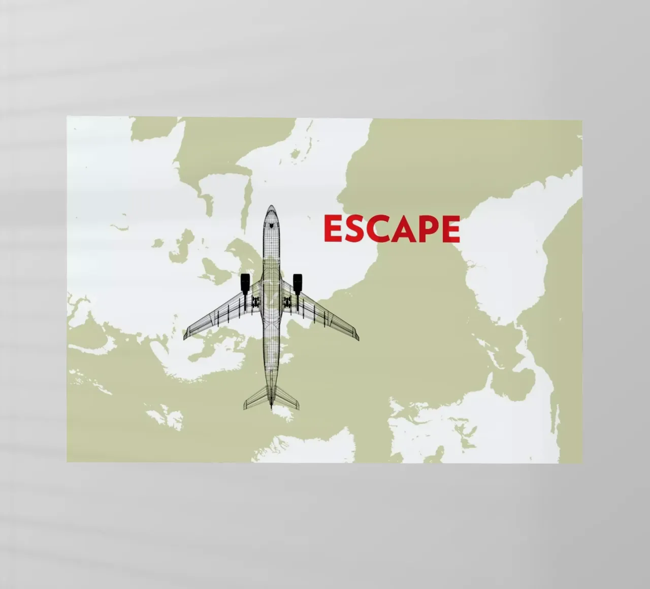 Escape Air Travel Map pellicola backlit da Marc Schulthess