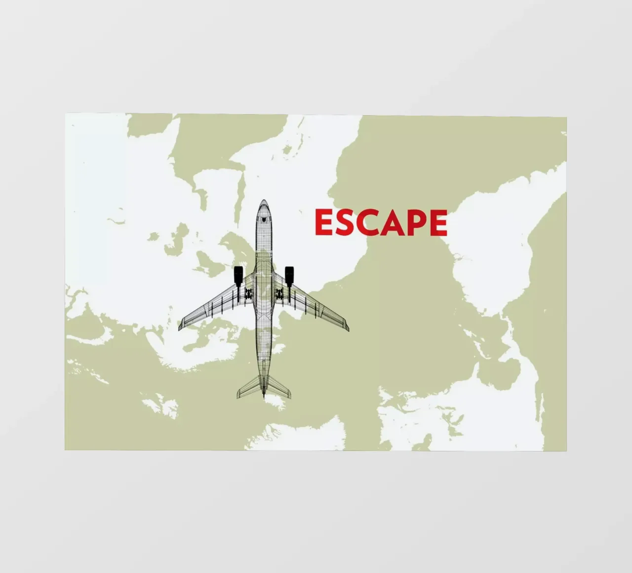 Escape Air Travel Map pellicola backlit da Marc Schulthess