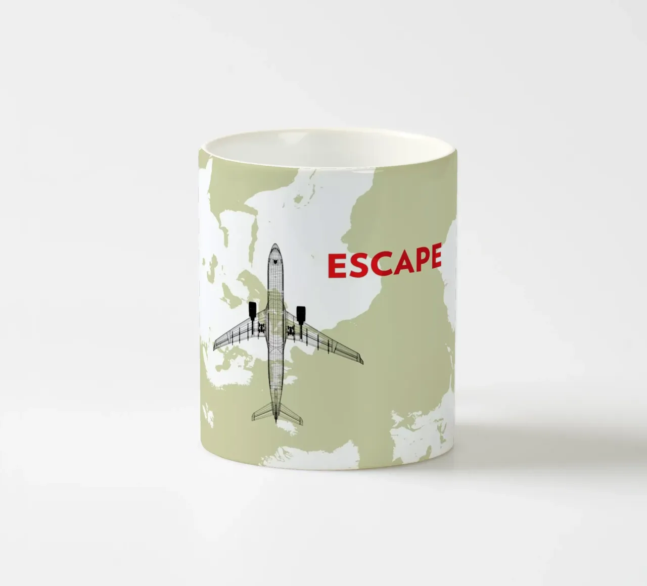 Escape Air Travel Map tazza in ceramica da Marc Schulthess