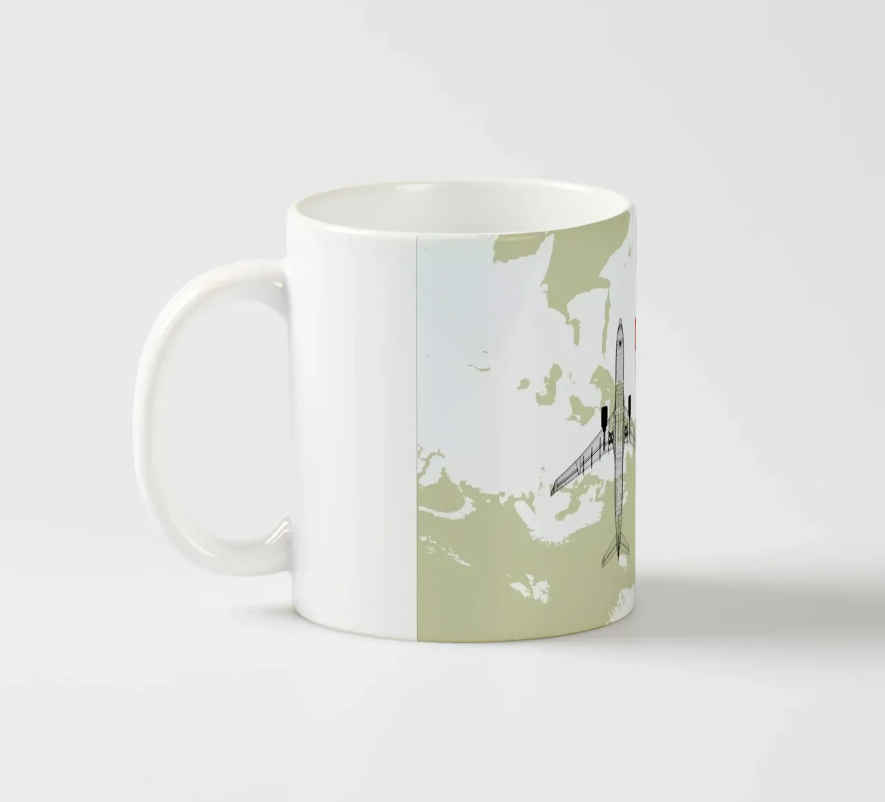 Escape Air Travel Map tazza in ceramica da Marc Schulthess
