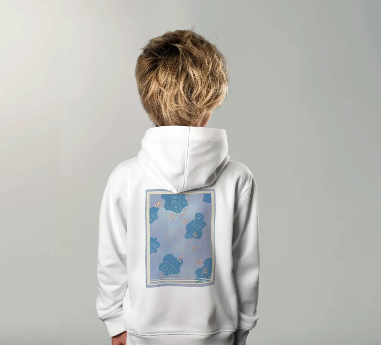 Monstera Liebe felpa bambino con cappuccio da Beeeplan